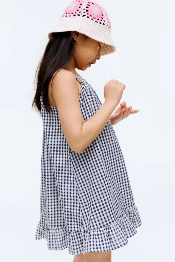 Ruffled Eyelet-Embroidered Dress-05